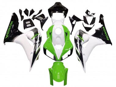 Carenagem Moto Honda CBR1000RR 2006-2007 - Branco Verde Preto Brilhante