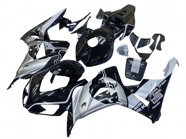 Carenagens Moto Honda CBR1000RR 2006-2007 - Prata Preto Brilhante Red Bull