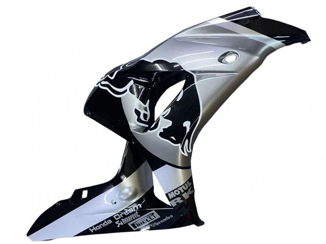 Carenagens Moto Honda CBR1000RR 2006-2007 - Prata Preto Brilhante Red Bull