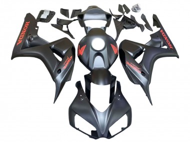 Carenagens Moto Honda CBR1000RR 2006-2007 - Preto Fosco Vermelho Decalques