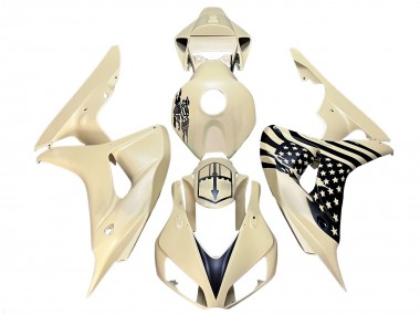 Carenagens Moto Honda CBR1000RR 2006-2007 - Creme Preto