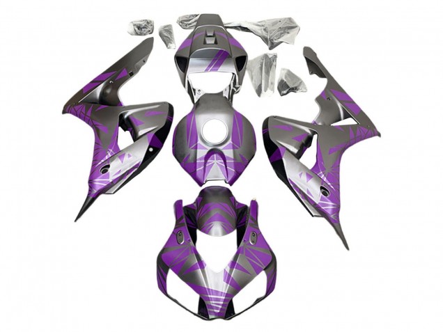 Carenagens Moto Honda CBR1000RR 2006-2007 - Prata Roxo Claro