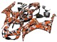 Carenagens Moto Honda CBR1000RR 2006-2007 - Preto Laranja Prata Camouflage