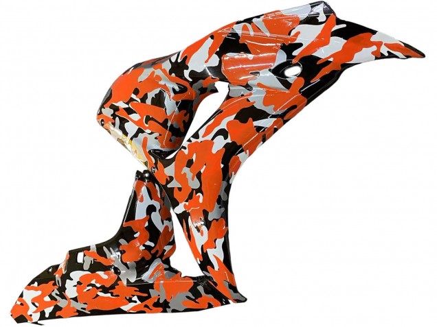 Carenagens Moto Honda CBR1000RR 2006-2007 - Preto Laranja Prata Camouflage