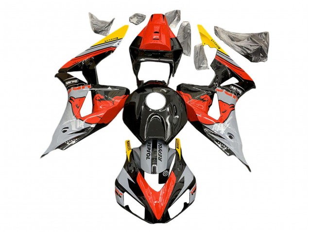 Carenagens Moto Honda CBR1000RR 2006-2007 - Nardo Cinzento Vermelho Amarelo Preto Brilhante Red Bull Repsol HRC