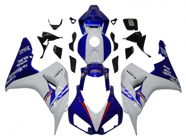 Carenagens Moto Honda CBR1000RR 2006-2007 - Branco Vermelho Azul HRC