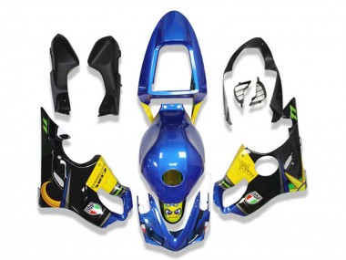 Carenagens Moto Honda CBR600 F4i 2001-2003 - Azul Amarelo Preto Brilhante Tubarão