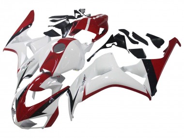 Kits Carenagem Moto Honda CBR1000RR 2006-2007 - Branco Vermelho Preto Brilhante