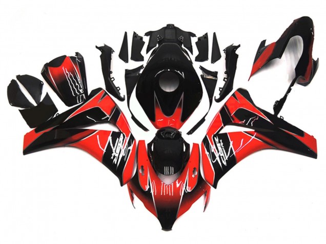 Carenagem Moto Honda CBR1000RR 2008-2011 - Vermelho Preto Brilhante