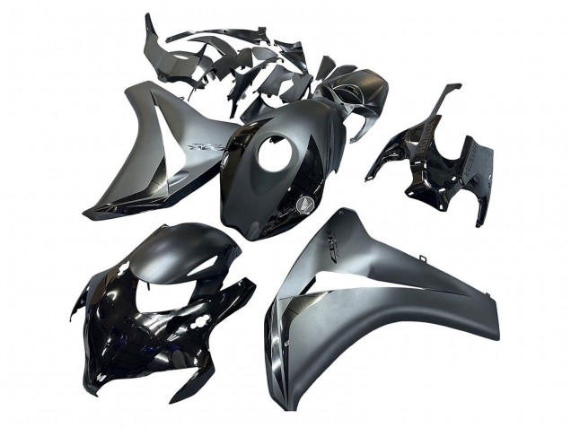Carenagens Moto Honda CBR1000RR 2008-2011 - Cinzento Preto Brilhante