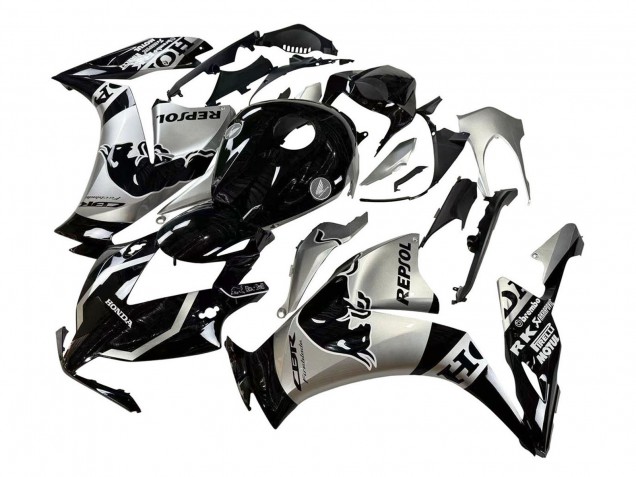 Carenagens Moto Honda CBR1000RR 2012-2016 - Prata Preto Brilhante Repsol Red Bull