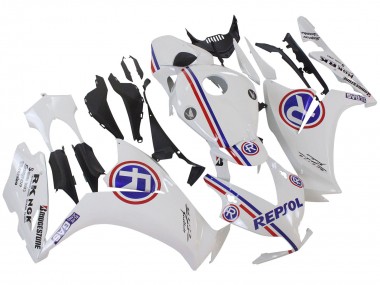 Carenagens Moto Honda CBR1000RR 2012-2016 - Branco Azul Vermelho Repsol