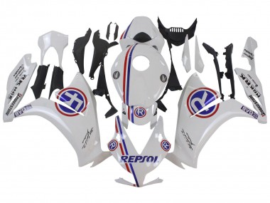 Carenagens Moto Honda CBR1000RR 2012-2016 - Branco Azul Vermelho Repsol
