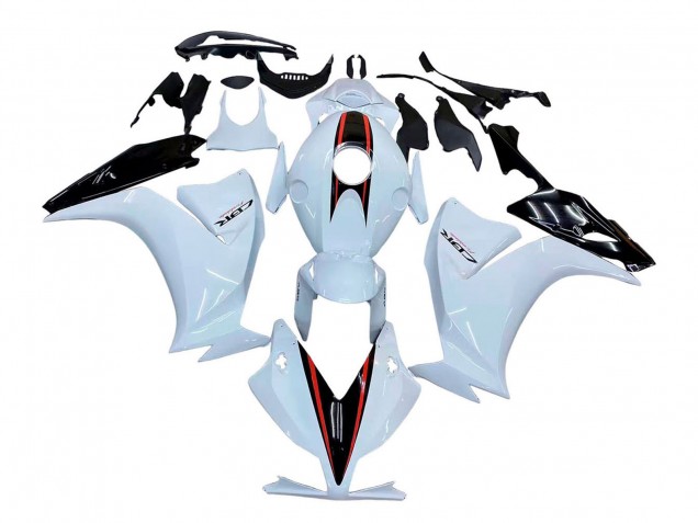 Carenagens Moto Honda CBR1000RR 2012-2016 - Branco Preto Brilhante