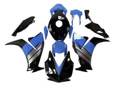 Carenagens Moto Honda CBR1000RR 2012-2016 - Azul Claro Prata Preto Brilhante