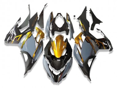 Carenagens Moto Kawasaki EX400 2018-2024 - Ouro Nardo Cinzento Preto