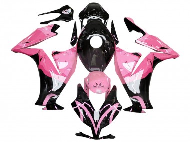 Carenagens Moto Honda CBR1000RR 2012-2016 - Rosa Preto Brilhante