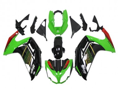Carenagens Moto Kawasaki EX650 2012-2016 - Verde Preto Brilhante Vermelho Honeycomb