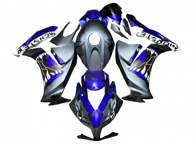 Carenagens Moto Honda CBR1000RR 2012-2016 - Azul Cinzento Preto Fosco Tubarão