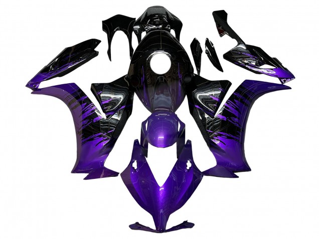 Carenagens Moto Honda CBR1000RR 2012-2016 - Roxo Preto Brilhante