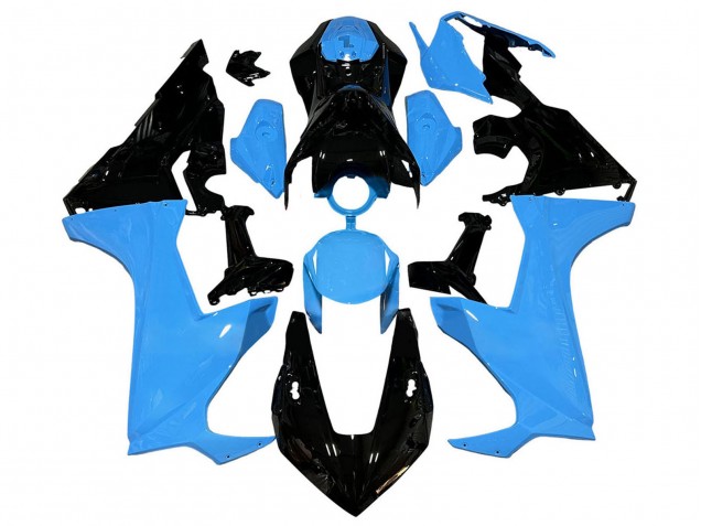 Carenagens Moto Honda CBR1000RR 2017-2023 - Azul Preto Brilhante