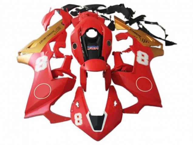 Carenagens Moto Honda CBR1000RR 2017-2023 - Vermelho Ouro Preto HRC 8
