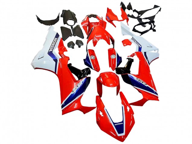 Kits Carenagem Moto Honda CBR1000RR 2017-2023 - Branco Vermelho Azul