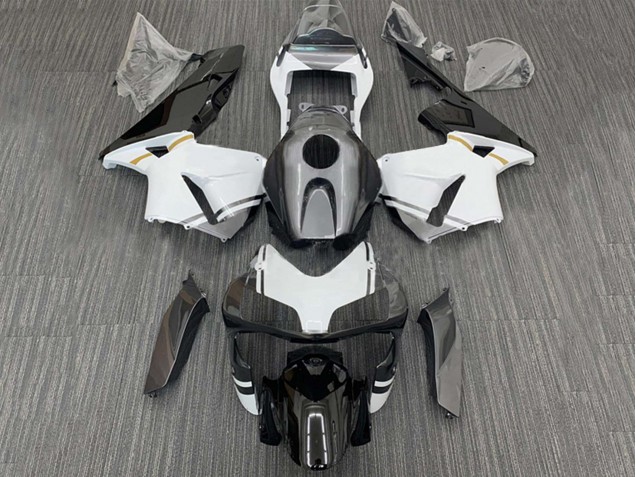Carenagens Moto Honda CBR600RR 2003-2004 - Branco Preto Brilhante Preto Fosco
