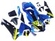 Carenagens Moto Honda CBR600RR 2003-2004 - Azul Amarelo Néon Preto Brilhante Tubarão
