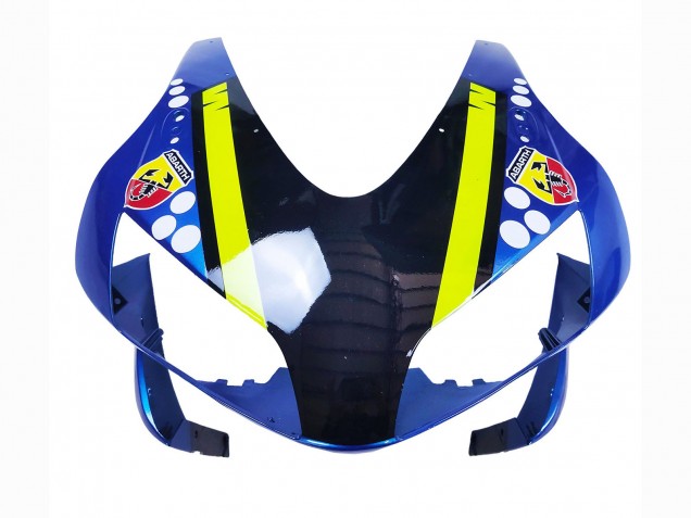 Carenagens Moto Honda CBR600RR 2003-2004 - Azul Amarelo Néon Preto Brilhante Tubarão