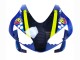 Carenagens Moto Honda CBR600RR 2003-2004 - Azul Amarelo Néon Preto Brilhante Tubarão