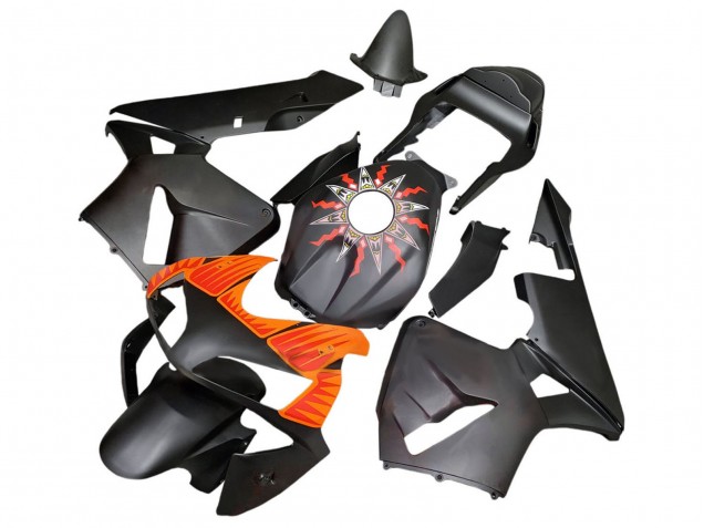 Carenagens Moto Honda CBR600RR 2003-2004 - Preto Fosco Laranja