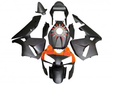 Carenagens Moto Honda CBR600RR 2003-2004 - Preto Fosco Laranja