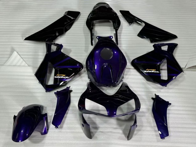 Carenagens Moto Honda CBR600RR 2003-2004 - Azul Escuro Preto Brilhante
