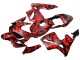 Carenagens Moto Honda CBR600RR 2003-2004 - Preto Vermelho Cinzento Camouflage