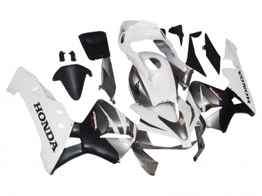 Carenagens Moto Honda CBR600RR 2003-2004 - Branco Preto Fosco Corrida