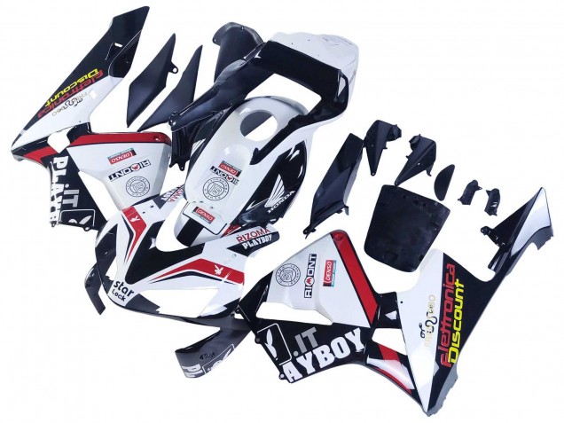 Carenagens Moto Honda CBR600RR 2003-2004 - Branco Vermelho Preto Brilhante DENSO Rimont