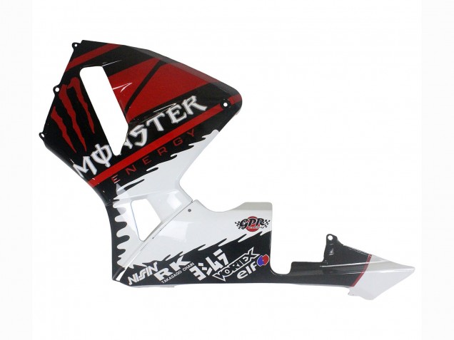 Carenagens Moto Honda CBR600RR 2003-2004 - Branco Vermelho Preto Brilhante Monstro