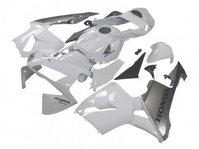 Carenagem Moto Honda CBR600RR 2003-2004 - Prata Branco
