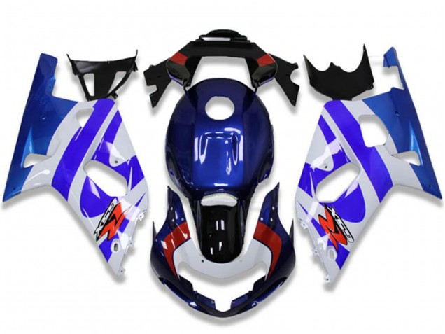 Carenagens Moto Suzuki GSXR 600/750 2001-2003 - Branco Azul Vermelho Preto