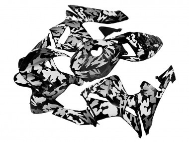 Carenagens Moto Honda CBR600RR 2005-2006 - Preto Branco Cinzento Camouflage