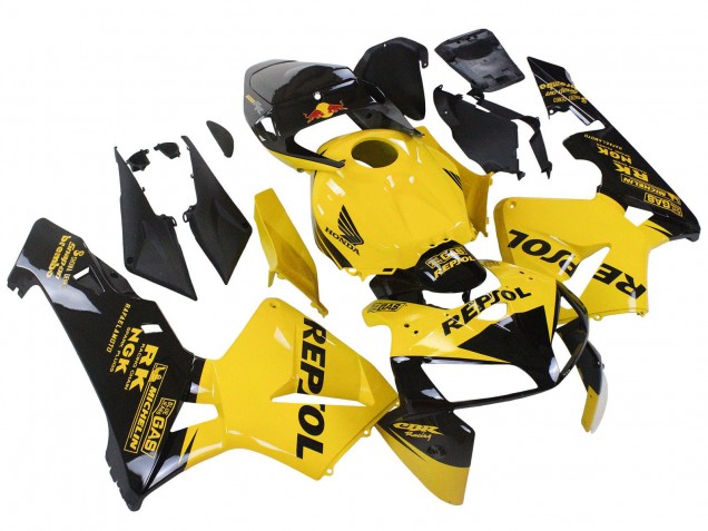 Carenagens Moto Honda CBR600RR 2005-2006 - Amarelo Preto Repsol