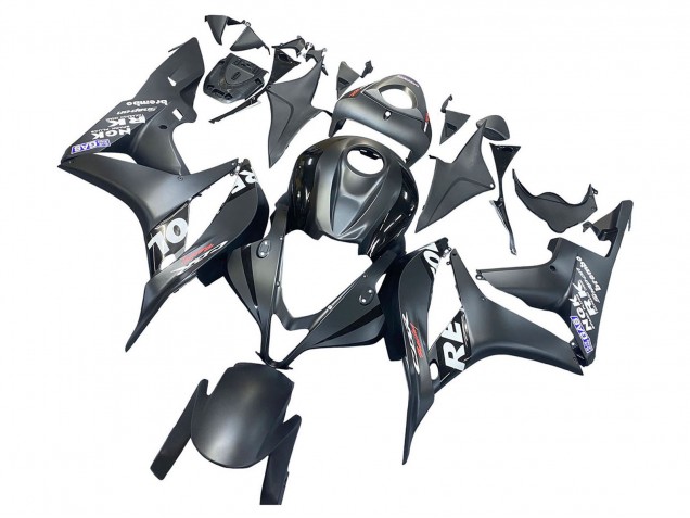Carenagem Moto Honda CBR600RR 2007-2008 - Preto Fosco Branco Repsol