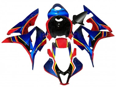 Carenagens Moto Honda CBR600RR 2007-2008 - Azul Vermelho Amarelo Preto Brilhante