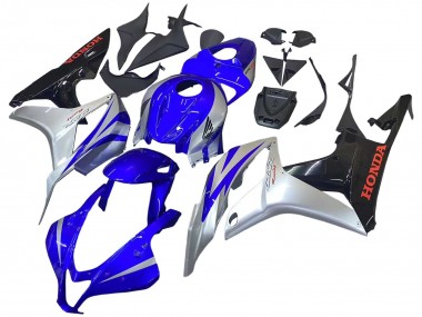 Carenagens Moto Honda CBR600RR 2007-2008 - Prata Azul Preto Brilhante Corrida