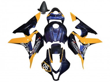 Carenagens Moto Honda CBR600RR 2007-2008 - Laranja Azul Escuro Trick Star 06