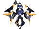 Carenagens Moto Honda CBR600RR 2007-2008 - Laranja Azul Escuro Trick Star 06