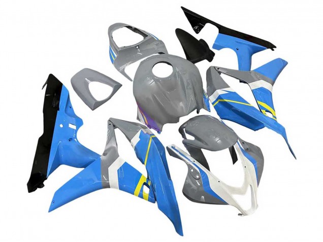 Carenagens Moto Honda CBR600RR 2007-2008 - Nardo Cinzento Azul Branco Preto Brilhante