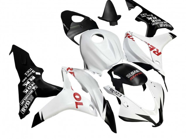 Carenagens Moto Honda CBR600RR 2007-2008 - Branco Preto Fosco Vermelho Repsol