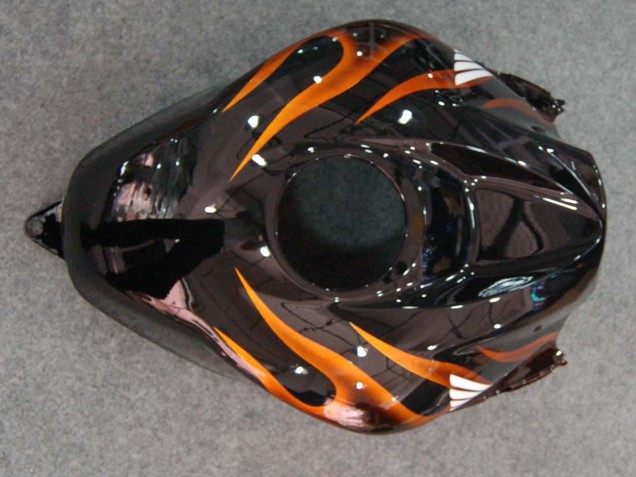 Carenagens Moto Honda CBR600RR 2007-2008 - Preto Brilhante Laranja Chama